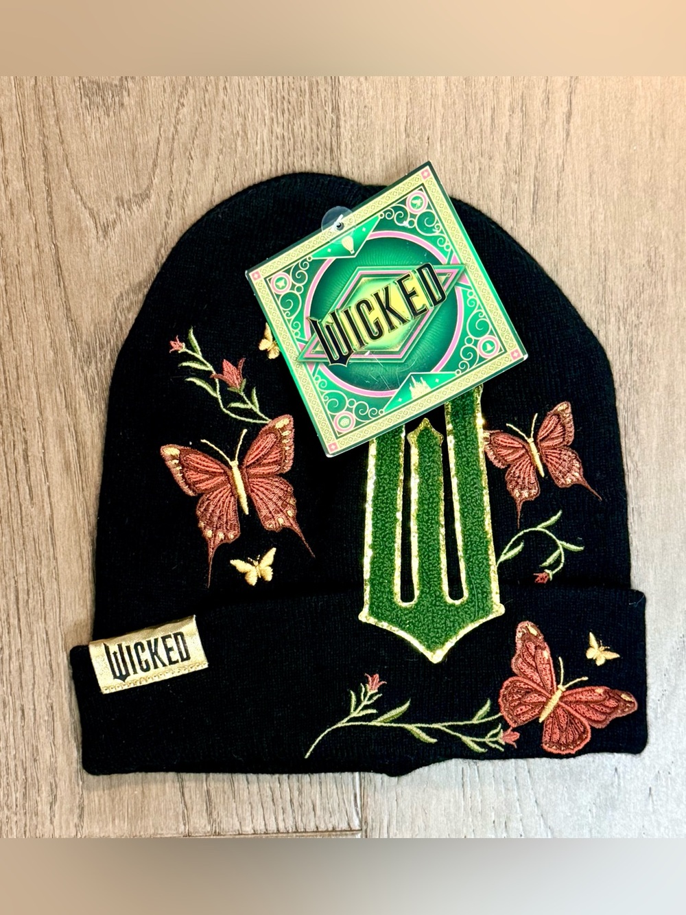 NWT Wicked Women's Spellbinding Cuffed Beanie Embroidered